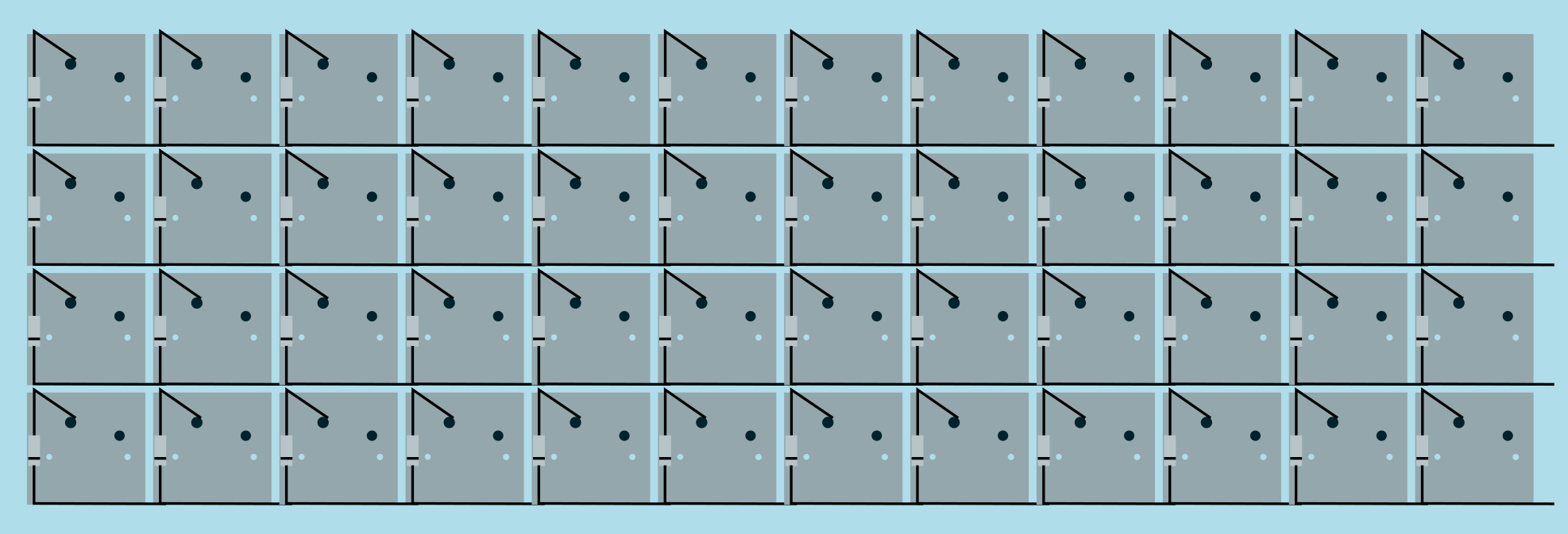 diodes put in matrix